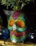 Traditional mexican sugar skull detail