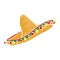 Traditional Mexican wide brimmed sombrero hat