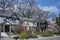 Traditional middle class detached houses with gables