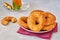 Traditional middle eastern cookies sesame rings, kandil, kaek