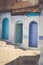 Traditional moroccan door detail in Chefchaouen, Morocco, Africa