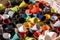 Traditional Moroccan market with souvenirs. Handmade ceramic cups