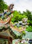 Traditional mosaic dragons on roof of the Linh Ung Pagoda