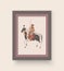 Traditional Mughal emperor riding horse vector illustration frame pattern for wallpaper.