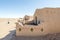 Traditional mus houses built on Sahara desert in Morocco