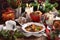 Traditional mushroom soup with noodles for Christmas Eve supper