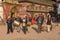 Traditional musical group at Durban square in Bhaktapur on Nepal