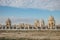 Traditional muslim cemetery in the desert of Kazakhstan.