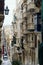 Traditional narrow streets with colorful balconies in Valletta