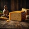 Traditional natural cheddar cheese. Aged Kashar cheese matured through traditional methods.