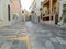 Traditional neoclassical buildings at capital of Siros Ermoupolis Syros island, Cyclades, Greece