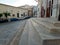 Traditional neoclassical exterior buildings at Syros island, Chora village, Greece