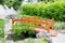 Traditional Nepal wooden bridge in the Royal flora public garden in Chiangmai, Thailand