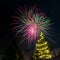 Traditional New Year\'s Eve Fireworks in Jackson Hole, Wyoming