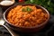 traditional nigerian jollof rice in a bowl