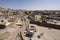 Traditional Nubian village by the river Nile in Aswan, Egypt, seen from top of a house rooftop