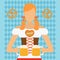 Traditional Oktoberfest woman icon