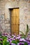 Traditional old door in the historic village Valldemosa in Majorca