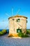 Traditional old lovely stone windmill on Zakynthos island