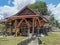 Traditional old mini mosque made from natural wood