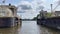 Traditional old narrow houses boats and canals Amsterdam, Netherlands, Europe, July 5 2023