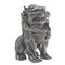 Traditional oriental stone statue. Mythical Chinese character dog lion. 3d render. isolated. black and white