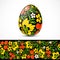 Traditional ornate easter eggs sticker design