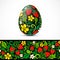 Traditional ornate easter eggs sticker design