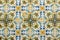 Traditional ornate italian decorative ceramic tiles from Vietri, colorful background