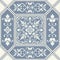 Traditional ornate portuguese decorative tiles azulejos. Vintage pattern.