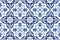 Traditional ornate Portuguese tiles azulejos. Vector illustration.