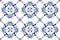 Traditional ornate portuguese tiles azulejos. Vector illustration.