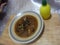 Traditional Pakistani Haleem served with green salad and Lemon juice