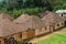 Traditional palace of the Fon of Bafut with brick and tile buildings and jungle environment, Cameroon, Africa