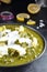 Traditional Palak Paneer - recipe preparation photos with photos of the final dish and traditional mattha