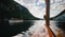 Traditional passenger boats on KÃ¶nigssee lake in summer, Bavaria, Germany