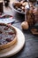 Traditional pecan nut pie