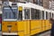 Traditional picturesque public transport tramway in Budapest. Hungary