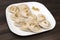 Traditional polish dumplings, `pierogi ruskie`