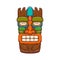 Traditional polynesian tiki idol. Illustration of tribal tiki mask. Design element for decorations.