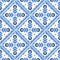 Traditional Portugal Lisbon azulejo ceramic cement  tiles pattern