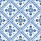 Traditional Portugal Lisbon azulejo ceramic tiles pattern