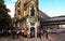 Traditional pub - The Black Friar - and small front of house, at Blackfriars bridge in London, England