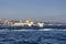 Traditional public ferry crosses Bosphorus