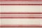 Traditional red and white striped cotton fabric kitchen bistro s