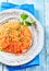 Traditional regional Greek tomato rice pilaf