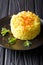 Traditional risotto alla milanese with saffron is decorated with