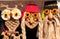 Traditional Romanian handmade funny masks souvenirs