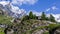 Traditional rural huts in the Pennine Alps.