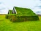 Traditional rural icelandic turf covered house